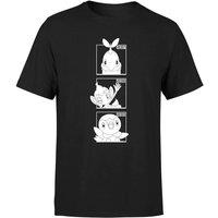 Pokemon Men's Gen 4 Monochrome Starters T-Shirt - Black | Size: Small
