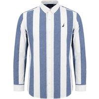 Nautica Men's Inwood Blue/White Shirt in Blue | Size: Medium