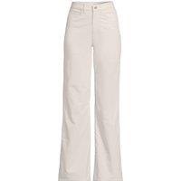 Lands' End Women's Petite Flared Corduroy Jeans in Ivory | Size: 12