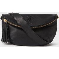 OSPREY LONDON Women's The Luxe Milano Leather Sling Bag in Black