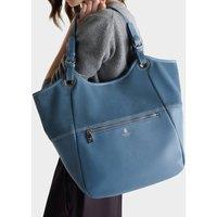 OSPREY LONDON Women's The Luxe Woodstock Suede & Leather Tote Bag in Blue
