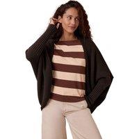 Celtic & Co Women's Long Sleeve Cocoon Cardigan in Dark Brown | Size: XS/S