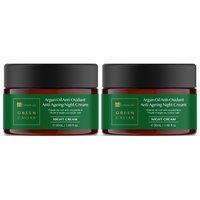 Dr. Botanicals Women's Green Caviar & Argan Oil Anti-Oxidant Anti-Ageing Night Cream 50ml x 2 Duo Pack in White