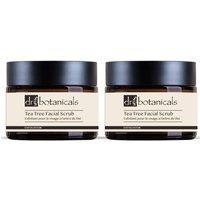 Dr. Botanicals Women's Eucalyptus & Tea Tree Facial Scrub 50ml x 2 Duo Pack in White