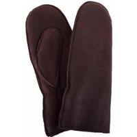 SNUGRUGS Women's Double Face Sheepskin Mitten with Turn Back Cuff Detail in Burgundy