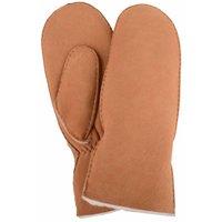 SNUGRUGS Women's Double Face Sheepskin Mitten with Turn Back Cuff Detail in Tan