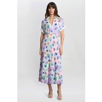 Gina Bacconi Women's Liv Seashell Print Shirt Dress | Size: Large