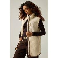 Regatta Women's Cosy Frankie Borg Longline Bodywarmer in Cream | Size: 10