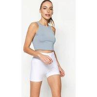 WOVCOR Women's Knit High-Waist Sports Short Leggings in White | Size: XL