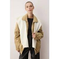 WOVCOR Women's Knit Shawl Style Sweater Layer in Ecru