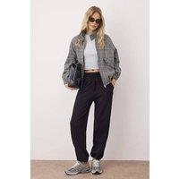 WOVCOR Women's Drawstring Relaxed Fit Fleece Lined Basic Joggers in Black | Size: Small
