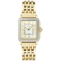 GV2 Women's Padova Swiss Quartz White Dial Sapphire Crystal Diamond Watch in Gold
