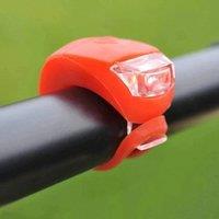 NESTLUNE 2 x LED Bike Lights Set Front & Back Clip-On Silicon in Red | Size: 0-1 m