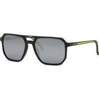 Plein Sport Men's SSP032-58C02X Square/Rectangle Sunglasses in Black
