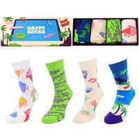 Happy Socks Men's 4-Pack Pool Party Multicolour Gift Set | Size: 4-7