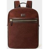 OSPREY LONDON Men's The Mocha Suede Backpack in Chocolate