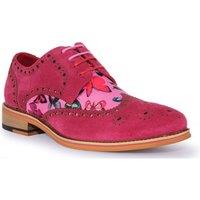 JUSTINREESS ENGLAND Men's 'Julio' Suede Leather Shoes in Pink | Size: 7