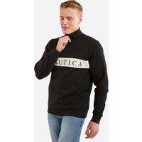 Nautica Men's Travis 1/4 Zip Top in Black | Size: Medium
