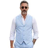 Infinity Leather Men's Summer Waistcoat Trousers Formal Wear Suit -TP in Light Blue | Size: 46R