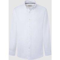 Pepe Jeans Men's Mallon Button Down Long Sleeve Shirt White | Size: Large