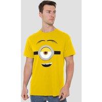 Minions Stuart Face T-Shirt, Yellow | Size: XL
