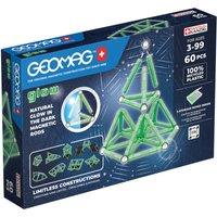 Geomag Glow Plastic Magnetic Shapes - 60 Pieces in Green | Size: 1 Pack