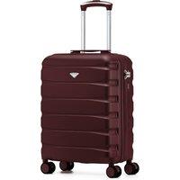 Flight Knight Lightweight Travel Suitcase 55x40x20cm | Hard Shell Carry On Luggage in Chocolate | Size: Cabin