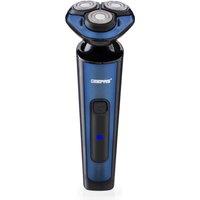 Geepas Electric Rotary Shaver Wet & Dry Waterproof LED Display Beard Trimmer in Blue