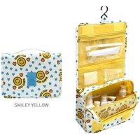 Quipulse Multifunctional Foldable Hanging Toiletry Bag in Yellow