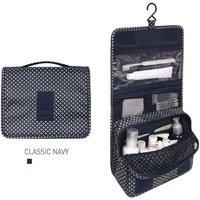 Quipulse Multifunctional Foldable Hanging Toiletry Bag in Navy