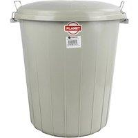 NESTLUNE Grey 50L Plastic Bin Indoor Outdoor Garden Kitchen | Size: 100 cm x 60 cm