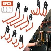 NESTLUNE Heavy Duty Wall Hook for Hanging 8 Pack in Orange | Size: 10000mm x 520mm