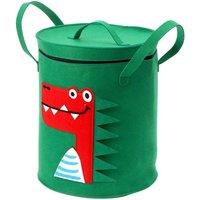 PAWNORA Large Collapsible Storage Box Dinosaur in Green