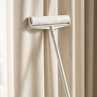 PAWNORA Floor Lint Roller with Long Handle in White