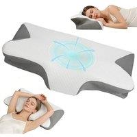 PAWNORA Ergonomic Cervical Support Pillow in Grey