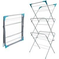 PAWNORA 3 Tier Clothes Dryer Airer Foldable in Silver