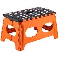 PAWNORA 150kg Wide Folding Step Stool Orange