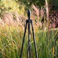 FLAVORA Garden Gear 1.8m Tepee Trellis Flower Growing Plant Support in Black | Size: 100 cm x 15 cm
