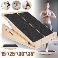 KORVIXA 2 in 1 Calf Stretcher Incline Board Balance Board in Natural | Size: 0-1 m