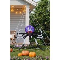 Living and Home 11 FT Halloween Inflatable Giant Spider with Built-in LED Lights