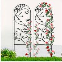 Living and Home 2Pcs Garden Trellis for Climbing Plants in Black | Size: 2 Pack