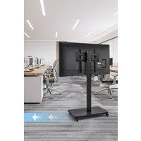 Living and Home Universal TV Floor Stand with Casters for 32-55 Inch Screens in Black