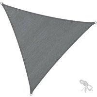 tectake Shade Sail - Triangular With Uv Protection 50+, Water-Repellent, Grey | Size: 2XL
