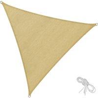 tectake Shade Sail - Triangular With Uv Protection 50+, Water-Repellent in Beige | Size: 2XL