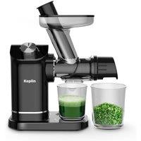 Keplin Slow Masticating Juicer Machine with 7-Stage - 1 Year Warranty in Black