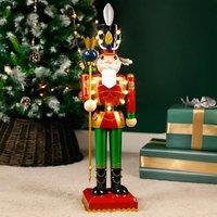 Marco Paul 120cm Red Nutcracker Soldier Statue with LED Lights