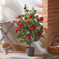Marco Paul 80cm Artificial Rose Plant - Red
