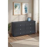 Julian Bowen Radley 6 Drawer Wide Chest in Black