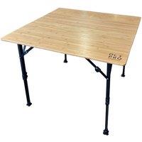 Olpro Bamboo Camping Table 4 Folding 90cm x 90cm | Size: 90 cm x 90 cm