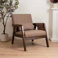 Scottish Everlastings Ltd Faux Leather Accent Chair with Pocket Tan in Light Brown